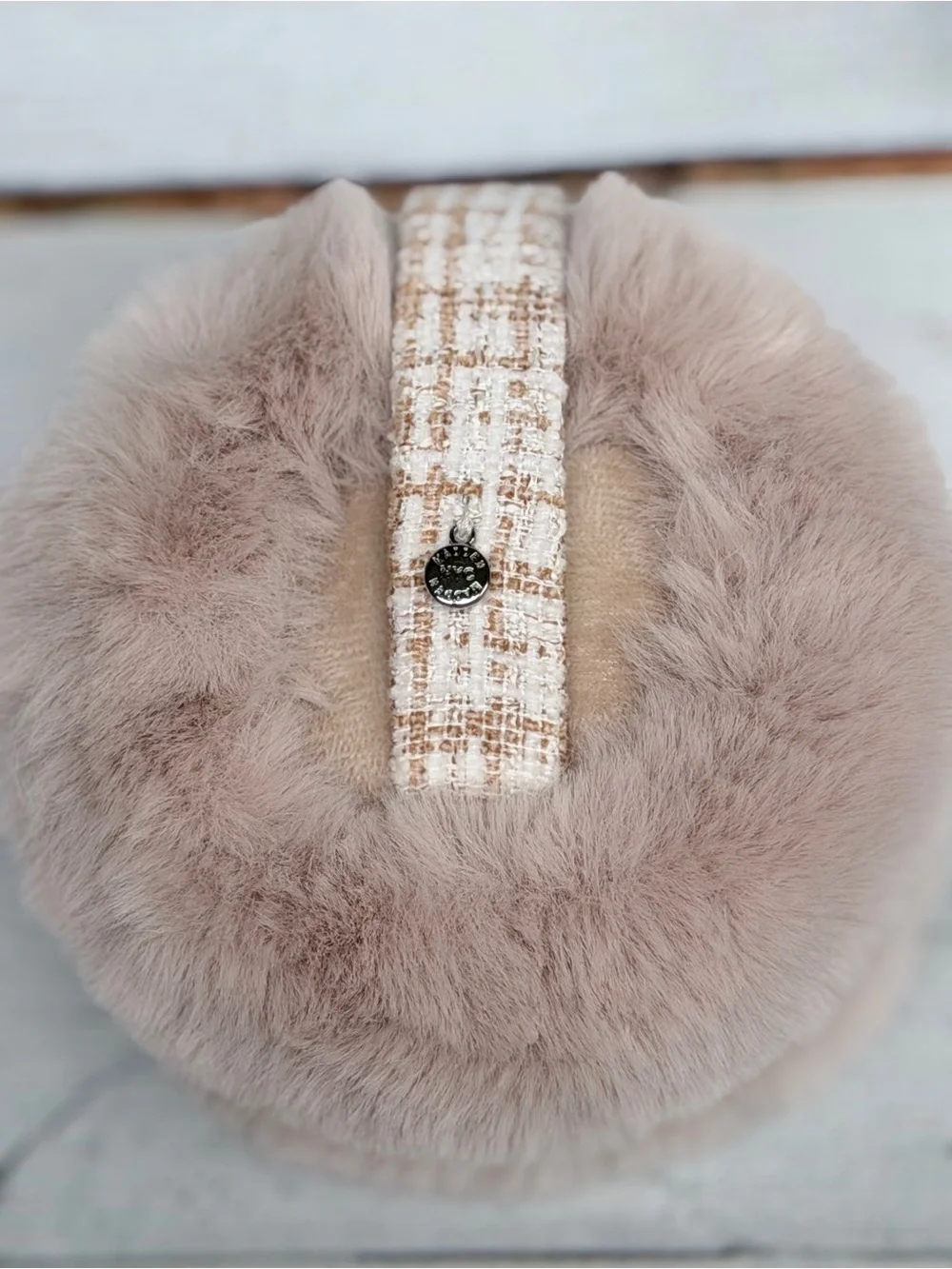 Plush Faux Fur Earmuffs in Blush